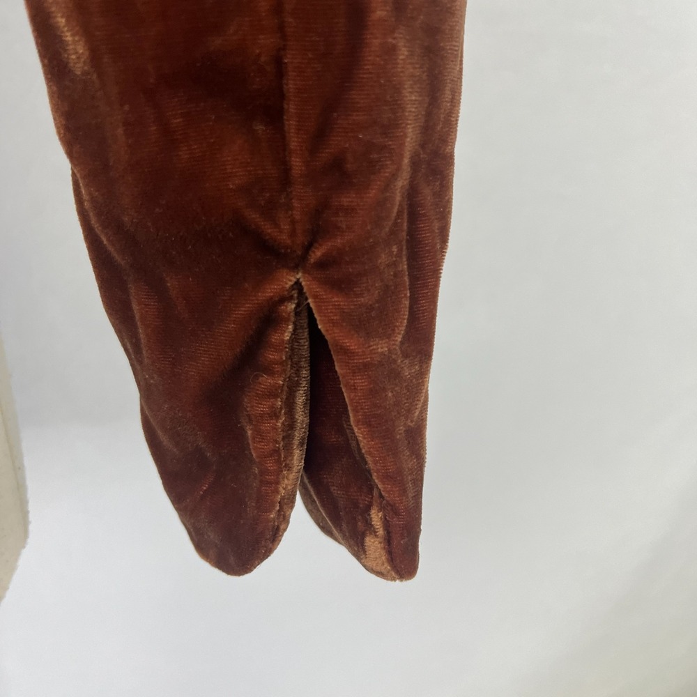 TM True Meaning NWT Blazer Anthropologie Embroidered Velvet‎ Jacket Brown Sz 2 - Picture 6 of 16